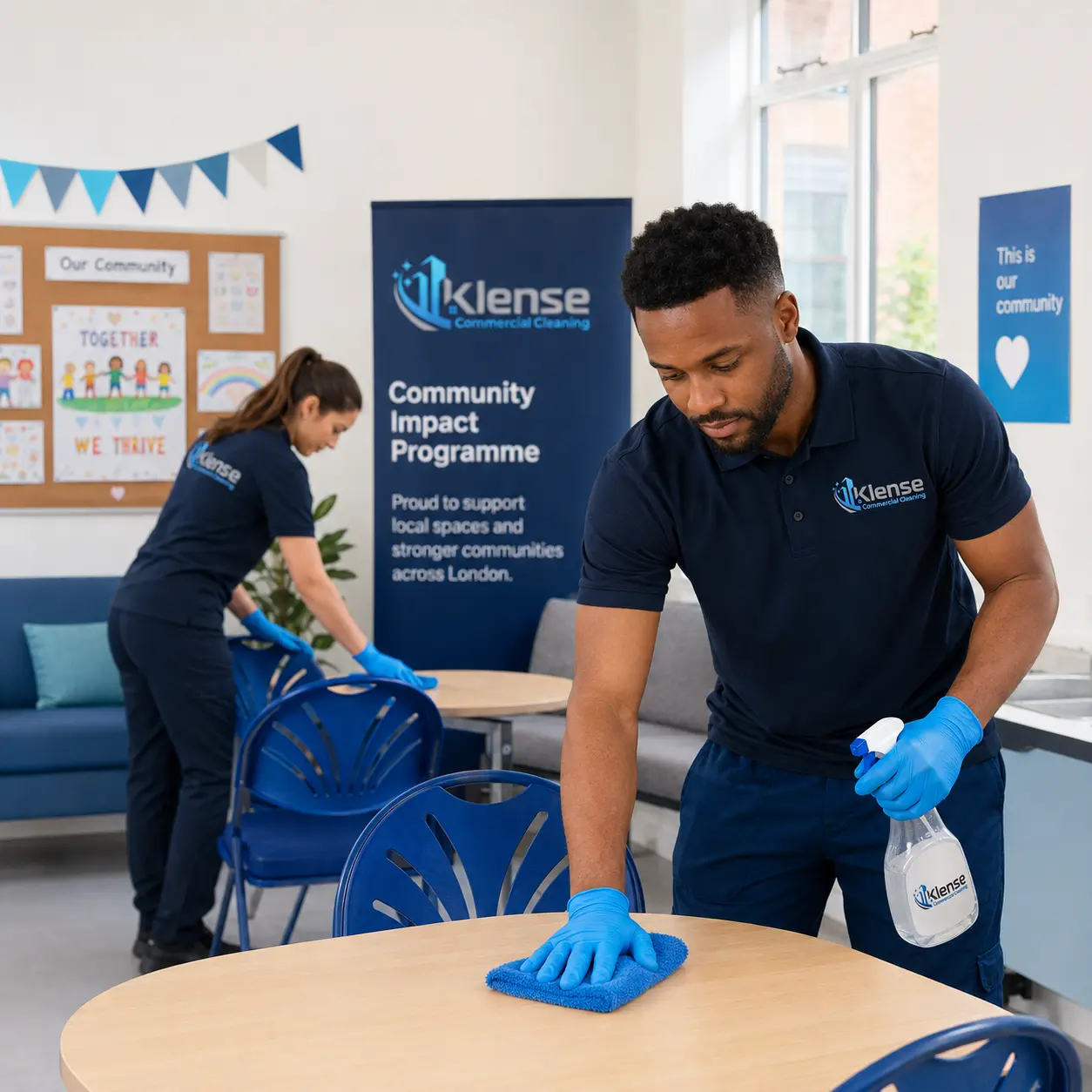 Klense commercial cleaning london - Community Impact Program - Charity cleaning company London 01